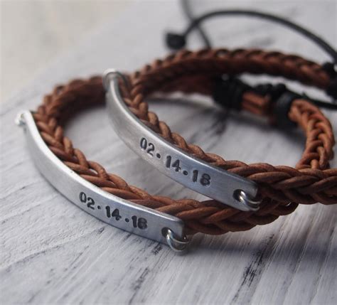 These easy diy bracelets are just one of the many things you can create on your own that costs way less even for a beginner, these bracelets are a cinch to make. Custom Couples Bracelet Custom Bracelet Couple bracelets | Etsy | Couple bracelets leather ...