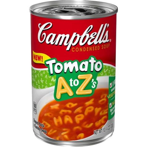 Campbells Condensed Kids Soup Tomato A Zs Tomato Soup With Alphabet