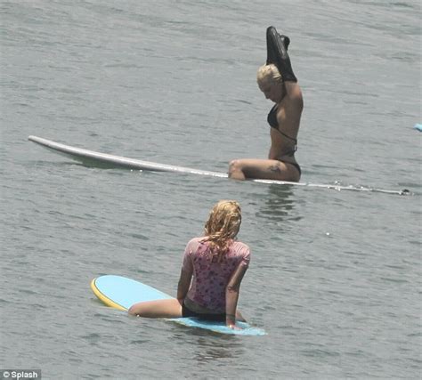 Lady Gaga Goes Surfing In Puerto Vallarta Mexico In Just A Bikini