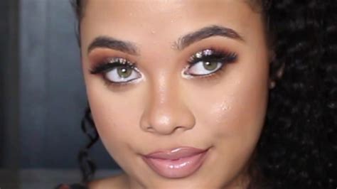 Prom Inspired Full Face Glam Makeup Tutorial Glitter On Client