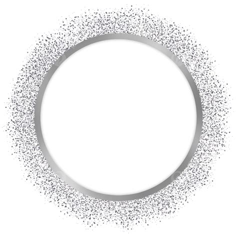 Silver Glitter Circle Png Image Silver Glitter Circle Frame Sparkling