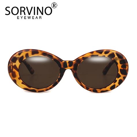 Sorvino Retro Kurt Cobain Small Oval Sunglasses Women Designer Clout