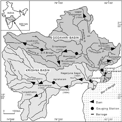 The Krishna And The Godavari River Basins In The Peninsular Part Of Download Scientific Diagram