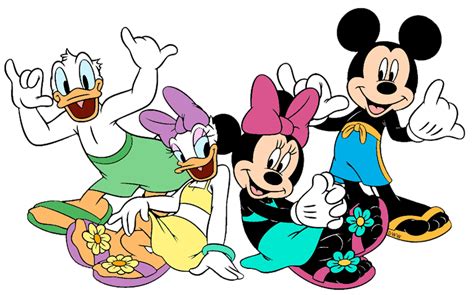 Mickey Donald Daisy Minnie Clip Art Library
