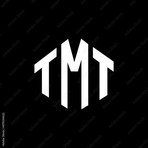 Tmt Letter Logo Design With Polygon Shape Tmt Polygon And Cube Shape