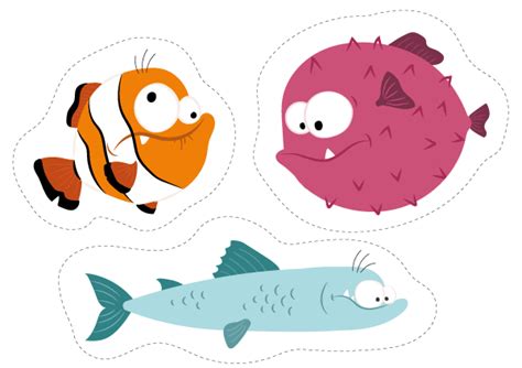 Une image de poisson rigolo orange et bleu marine à imprimer pour les farces du 1 er avril. Poisson A Imprimer En Couleur