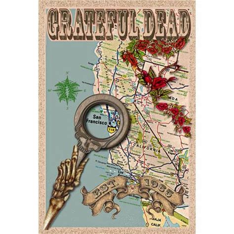 West Coast Map Poster Print Poster Art Design