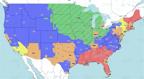 Nfl Week 15 Coverage Map Tv Schedule For Cbs Fox