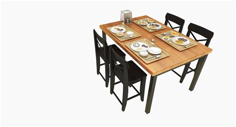 Dining Table 3d Model 49 3ds Fbx Max Obj Free3d