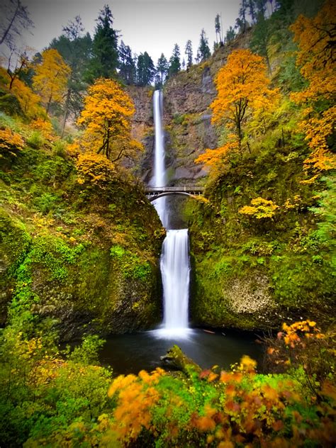 Multnomah Falls Just Outside Portland Oregon 🍂 Routdoors