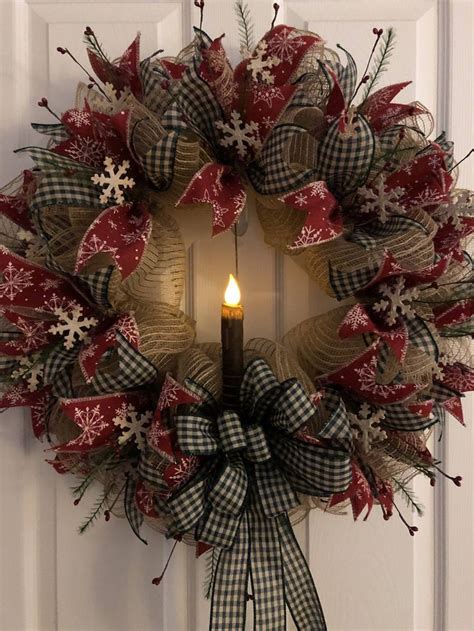 Best 25 Primitive Wreath Ideas On Pinterest Christmas
