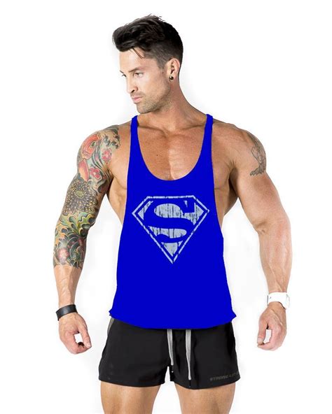 Superman Gym Vest Cotton Tank Top Bodybuilding And Fitness Clothing Men