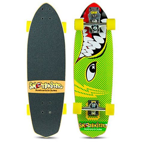 Smoothstar Barracuda 30 Surf Skateboard Greenyellow Underground Skate