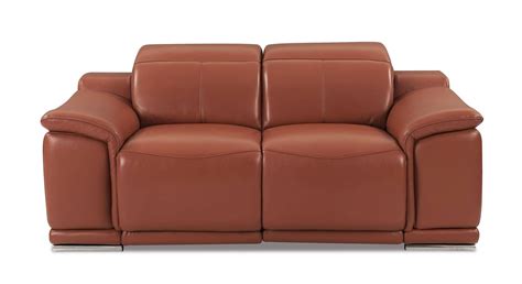 Buy Global United 9762 Camel Reclining Loveseat In Camel Leather Match