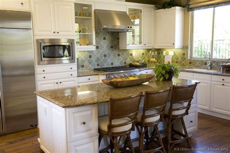 It is a fully functional kitchen island and a table. Pictures of Kitchens - Traditional - White Kitchen ...