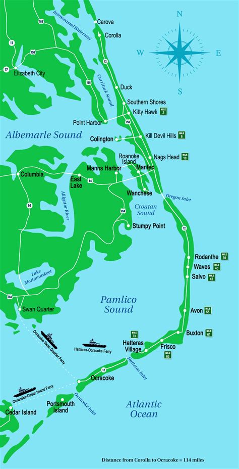 Printable Outer Banks Map Web Official Mapquest Website Find Driving