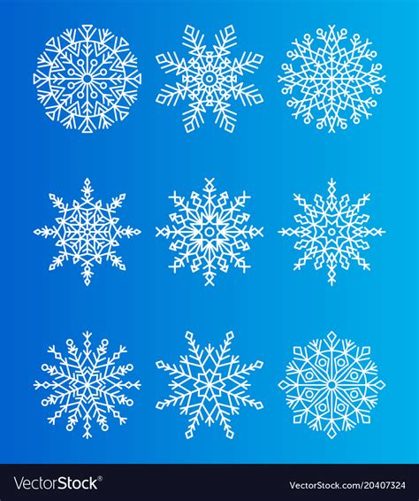 Snowflakes Unique Ice Crystals Ornamental Patterns
