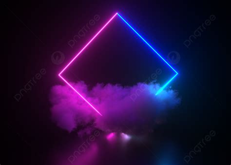 Neon 3d Cloud Abstract Creative Light Effect Dream Background Neon