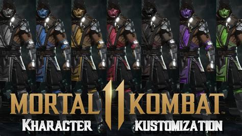 Mortal Kombat 11 Character Customization Screen All Ninjas Concept