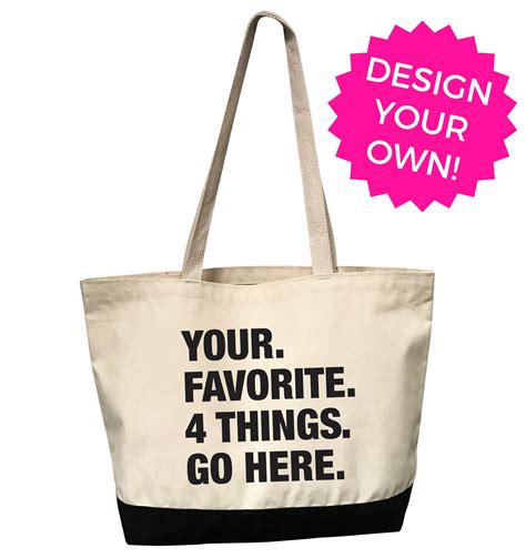 4 Things® Personalized Tote Bag Custom Pre Order The Shop Forward