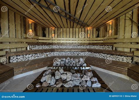 Classic Wooden Sauna Interior Stock Photo Image Of Healthy