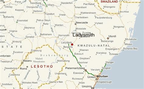 Ladysmith South Africa Map Map Of Africa