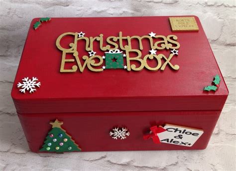 Personalised Wooden Christmas Eve Box Wooden Christmas Eve Etsy