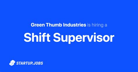 Shift Supervisor At Green Thumb Industries