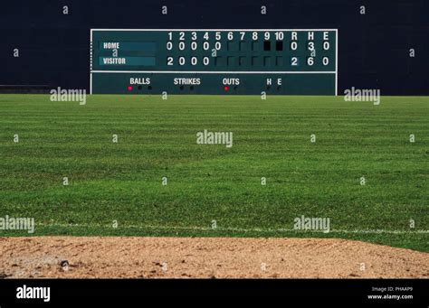 Vintage Baseball Scoreboard Stock Photo Alamy