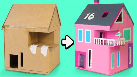 How To Make A Cardboard House Amazing Diy Crafts With Boxes Youtube