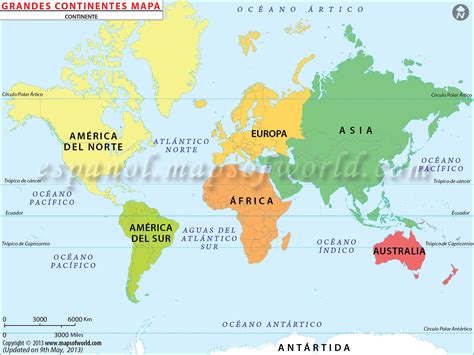 Grandes Continentes Mapa