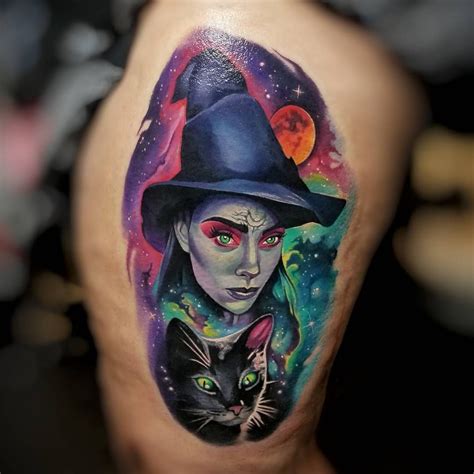 Witch Tattoo By Tyler Malek Witch Tattoo Hannya Mask Tattoo Mask Tattoo