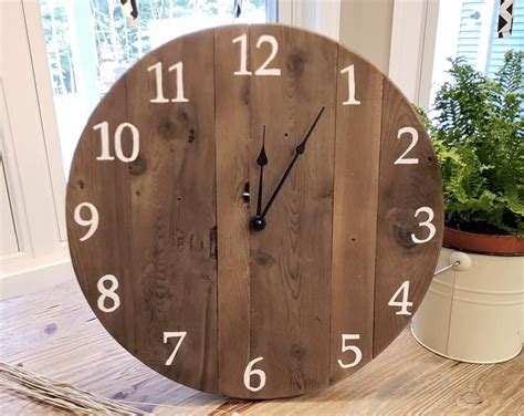 Wood Wall Clock Recycled Wood Clock Reclaimed Wood Clock Natural
