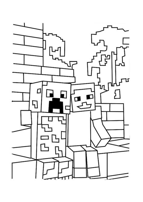 раскраски майнкрафт для мальчиков бесплатно распечатать Minecraft