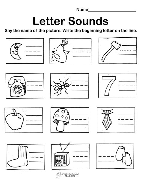 Beginning Sounds Worksheets Free Printable Grade 2