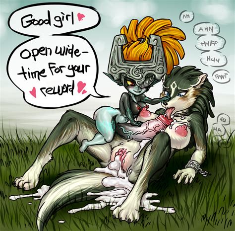 Sparrow Midna X Wolf Link Coloured Sketch By Shunori