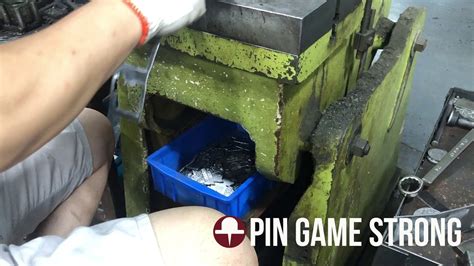 Stamping Pins From A Die How Pins Are Made Pin Game Strong Youtube
