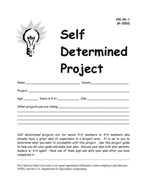 Self Determined Project