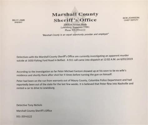 Marshall County Sheriffs Office Tennessee