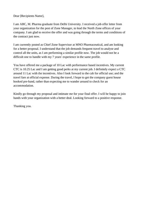 We prepared 40+ awesome personal reference letter samples and templates which you may download for free. Salary Negotiation Letter Samples Database | Letter ...