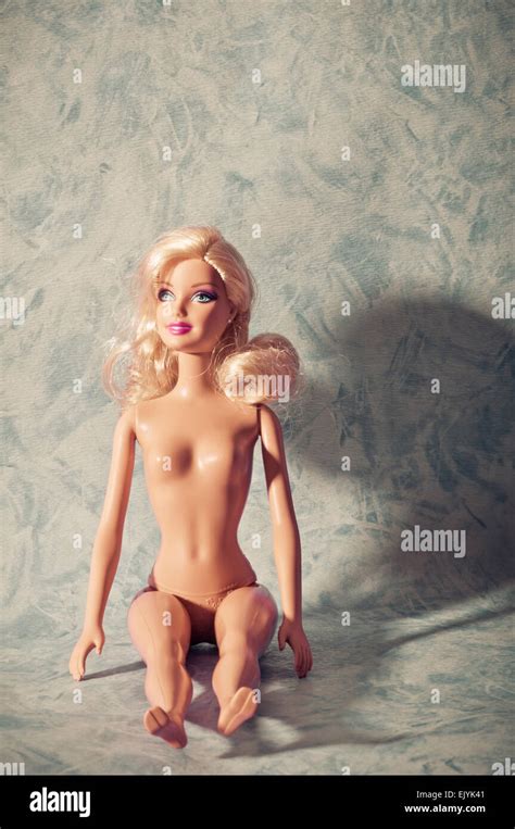 Barbie Doll Naked And Sitting Stock Photo Alamy