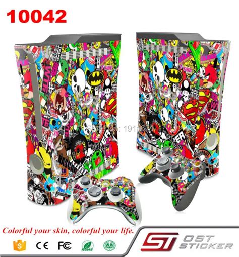 Oststicker 2017 Hot Selling Vinyl Skin Full Set Skin Stickers For Xbox 360 Fat Console 2