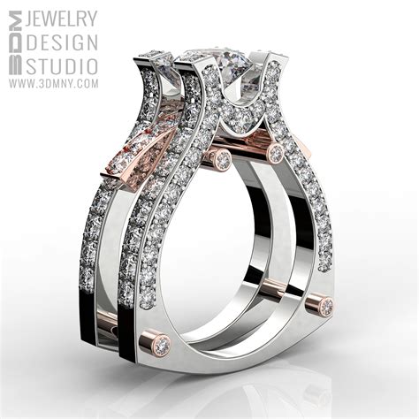 Custom Designed Engagement Ring 3d Cad Modeling And 3d Rendering 3dm
