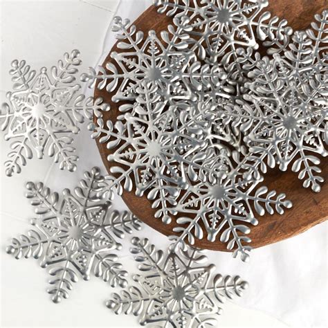Galvanized Snowflake Cutouts Winter Holiday Crafts Holiday Ornaments