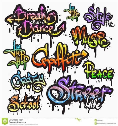 Graffiti word set | Graffiti words, Graffiti lettering fonts, Graffiti writing