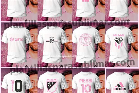 Vectores Playeras Messi Inter De Miami Plantillas Para Sublimar