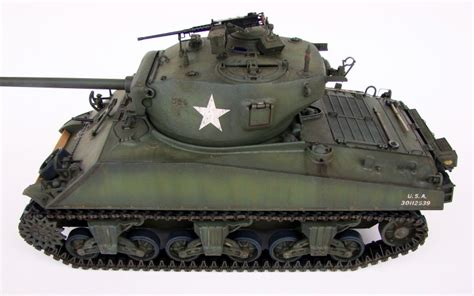 116 Aoshima Rc Tank Us M4a3 76mm Sherman T23 Turret Hobbylinktv