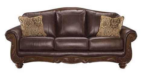 Ashleys Furniture Couches ~ Ashley Milari Traditional Linen Upholstery Living Room Sofa 13000