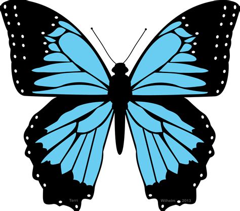 Blue Butterfly Images Free Clipart Best