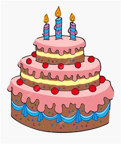 Chocolate Cake Clipart Picsart Cartoon Birthday Cake Free